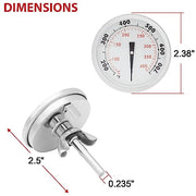 67088/67731 Grill Thermometer for Weber Genesis Grill Parts, Genesis 300 E-310 S-310 E-330 S-330, Genesis II & Summit Series Grills, Accurate Temperature Gauge, 200-700F, 2-3/8" Dia - Grill Parts America