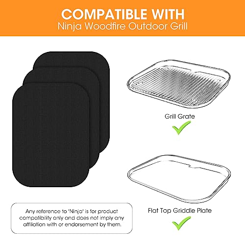 AIEVE Grill Mat Accessories for Ninja Woodfire Outdoor Grill, 3 Pack Non-Stick BBQ Mat Baking Mat Reusable Liners Compatible with Ninja Woodfire Grill Accessories - Grill Parts America