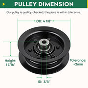 Flat Idler Pulley for Exmark Toro 106-2175 132-9420 42" 50" 54" Deck SS5000 SS5035 Z5000 Z4200 Lawn Mower Timecutter Rotary 12901 (3 Pack) - Grill Parts America
