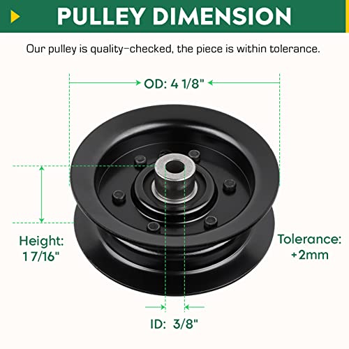 Flat Idler Pulley for Exmark Toro 106-2175 132-9420 42" 50" 54" Deck SS5000 SS5035 Z5000 Z4200 Lawn Mower Timecutter Rotary 12901 (3 Pack) - Grill Parts America