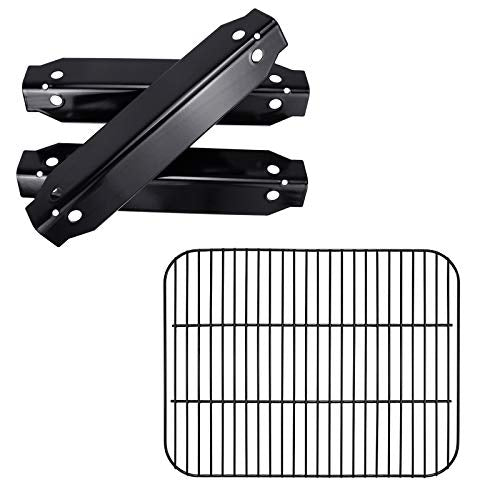 Hisencn Grill Replacement Parts for Dyna-Glo DGC310CNP-D, DGC310RNP-D, DGC310BNP-D, Porcelain Steel Heat Plates Tents, Cooking Grates Grids for Dyna-Glo 3-Burner Open Cart Propane Gas Grill… - Grill Parts America