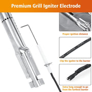 Hisencn Grill Parts for Kitchen Aid 720-0954, 720-0954GA, 720-0733, 720-0733A, 720-0745D, 730-0733, 730-0733A, 730-0954GA, Heat Tent and Grill Burner Replacement Parts for Kitchen Aid 4 Burner Grill - Grill Parts America