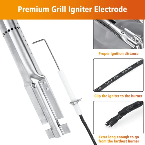 Hisencn Grill Parts for Kitchen Aid 720-0954, 720-0954GA, 720-0733, 720-0733A, 720-0745D, 730-0733, 730-0733A, 730-0954GA, Heat Tent and Grill Burner Replacement Parts for Kitchen Aid 4 Burner Grill - Grill Parts America