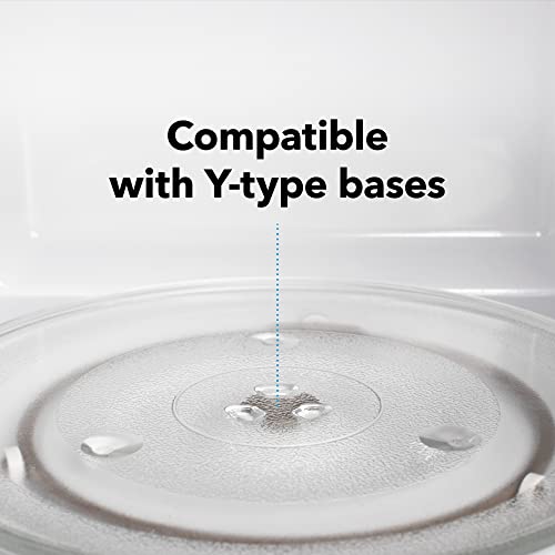 9.6" / 24.5cm Microwave Glass Plate - Fits Virtually All Small Microwaves - Microwave Glass Turntable Plate Replacement - for Small Microwaves - Grill Parts America