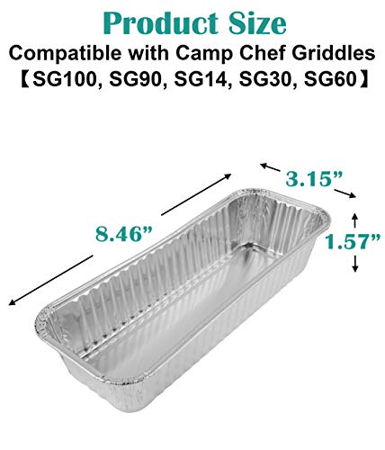 EasiBBQ Aluminum Foil Grill Drip Pans for Camp Chef Portable Grill, Disposable Aluminum Grease Pan Liners, 20 Pack - Grill Parts America