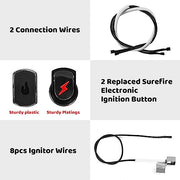 Uniflasy Grill Igniter Kit,Electronic Ignition Module and Switch Button with Wires for Charbroil Ignitor, Replacement for CharBroil Ignition Systems and Most CharBroil Gas Grills,5 Outlets - Grill Parts America