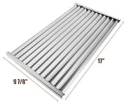 Stamped Emitter & Cast Iron Grill Grate Replacement Parts for Charbroil 463242715 463242716 Commercial Infrared 4B 463257520 463276016 466242715 466242815 G541-0016-W2 G533-2200-W1, 17x9.5'', 3PCS Set - Grill Parts America