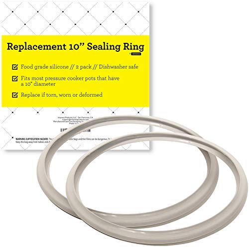 10 Inch Fagor Pressure Cooker Replacement Gasket (Pack of 2) - Fits Many 10 inch Fagor Stovetop Models (Check Description for Fit) - Kitchen Parts America