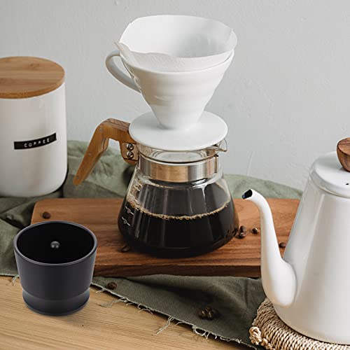 HEMOTON Coffee Dosing Cup Aluminium Alloy Powder Feeder Part Weighing Bean Cup Coffee Portafilter for 58mm Espresso Machine DIY Tools Black - Kitchen Parts America