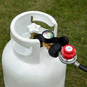 SHINESTAR Universal Propane Tank Gauge for 5-40 Pound LP Tanks | Gas Level Indicator for Grill, Heater, RV Camper, QCC1/Type 1 Connection - Grill Parts America