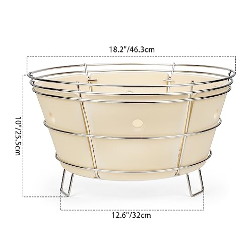 Onlyfire Charcoal Firebox Set, Stainless Steel Charcoal Ash Basket with Heat Deflector for Char-Griller Akorn Kamado Kooker Charcoal Grill - Grill Parts America