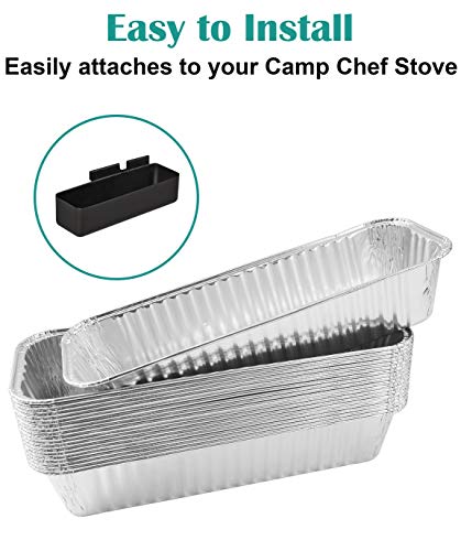 EasiBBQ Aluminum Foil Grill Drip Pans for Camp Chef Portable Grill, Disposable Aluminum Grease Pan Liners, 20 Pack - Grill Parts America