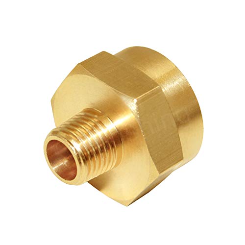 Hooshing 1LB Propane Gas Bottle Refill Adapter Kit 1/4" Male NPT Tank Brass Fitting and 1/4" Female NPT Thread Cylinder Grill Stove Connector - Grill Parts America