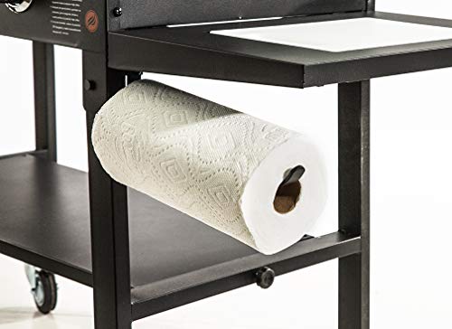 Blackstone 5012 Accessory for 36 Premium Griddle Side Shelf with Dishwasher Safe Cutting Board, Garbage Bag, Paper Towel Holder to Ease Outdoor Cooking (Black) - Grill Parts America