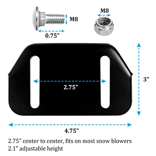 Replacement 784-5580 Slide Shoes Compatible with MTD 2 Stage Snowblower - Skid Shoes 784-5580-0637 Compatible with Troy Bilt Storm 2410 Snow Thrower, Craftsman 247 Series Yard Machines Snow Blowers - Grill Parts America