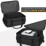 SAMDEW Grill Cover Compatible with Ninja Woodfire Outdoor Grill, BBQ Bag Compatible with Ninja OG701 & OG751 Smoker Grill, Carrying Case Fit for 7 in 1 Woodfire Electric Grill & Accessories, Bag Only - Grill Parts America
