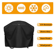 Grill Cover for Napoleon TravelQ 285X Scissor Cart,Heavy Duty and Waterproof BBQ Grill Cover for Napoleon Grill Accessories,Black - Grill Parts America