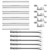Hisencn Grill Replacement Parts for Brinkmann 810-1750-s, 810-1751-S, 810-3551-0 Gas Grill Models, Stainless Steel Grill Burner, Heat Plates, Crossover Tube for Brinkmann 5 Burner Gas Grill - Grill Parts America