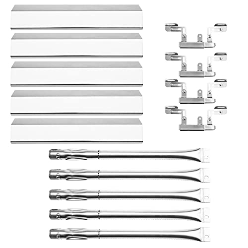 Hisencn Grill Replacement Parts for Brinkmann 810-1750-s, 810-1751-S, 810-3551-0 Gas Grill Models, Stainless Steel Grill Burner, Heat Plates, Crossover Tube for Brinkmann 5 Burner Gas Grill - Grill Parts America