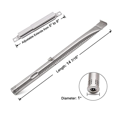 Yiming Grill Replacement Parts for Charbroil 463436215, 463436214, 463439915, 463436213, 463439914 Grill Models. Grill Burner Pipe Tubes, Heat Plate Tent Shields, Carryover Tubes Replacement Kit. - Grill Parts America