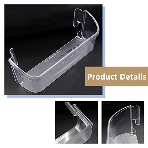 240323002 Refrigerator Door Bin Shelf Compatible with Frigidaire or Electrolux, Bottom 2 Shelves on Refrigerator Side, Single Unit, Clear, Replaces PS429725, AP2115742, AH429725， - Grill Parts America