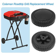 BBQration 2-Pack Grill Wheel and Hardware Replacement for Coleman LXE Roadtrip Grill, 6-inch Grill Wheel for Coleman Grill Roadtrip LXE ‎9949-2401 2000005493 2000006921 2000010225 2000010585 and More - Grill Parts America
