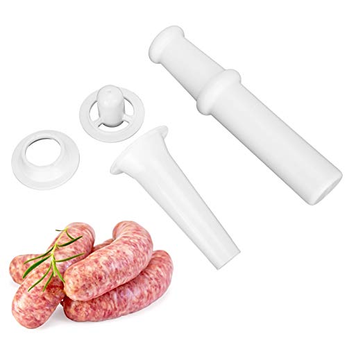 Food Grinder Attachment for Kitchen Aid Stand Mixers with Universal Food Pusher + Sausage Filler Nozzle + Kubbe Attachment for Size 5 Meat Grinder - Kitchen Parts America