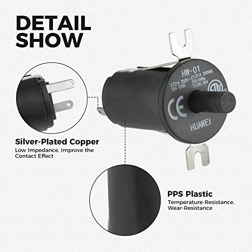 MOOTVGOO 2 Pack Hopper Lid Door Switch Kit Replacement for Masterbuilt Gravity Series 560/800/1050 XL & Digital Charcoal Grill & Smokers with Mounting Screws - Grill Parts America