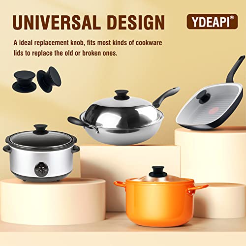 Universal Pot Lid Replacement Knobs, Ydeapi Silicone Pan Lid Holding Handles, Heat Resistant, Non-Slip Handle - Kitchen Parts America