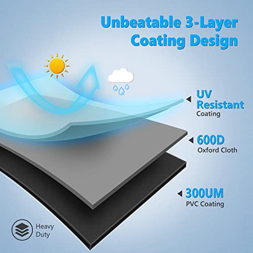 HomWanna Grill Cover 55 Inch - Superior Gas Grill Cover for Outdoor Grill - 600D Outside BBQ Covers Waterproof Heavy Duty for Weber, Dyna-glo, Char-Broil, Nexgrill, Brinkmann, Monument Barbecue Grill - Grill Parts America