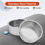 Stainless Steel Coffee Filter, 51mm Double Layer Pressurized Filter Basket Espresso Filter Basket for Portafilter Coffee Machine(Double Cup) - Kitchen Parts America
