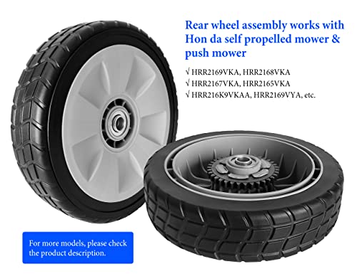 Budrash 42710-VE2-M02ZE Rear Wheels for Hon da Lawn Mower, 42710-VE2-M01ZE Back Wheels Tires for Hon da HRR2169VKA HRR2168VKA HRR2162SDA 21" Self Propelled Walk Behind Mower/Push Mower - Grill Parts America