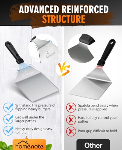 Set 3 Spatole Da Barbecue In Acciaio Inox - Con Coperchio Hamburger E Manici In Legno - Foto 8