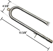 Hongso Gas Grill Replacement Parts Kit for Brinkman 810-3660-S, Brinkmann 810-3661-F, Includes 1 Curved Burner, 4 and 1 Heat Plates Shield, 3 Crossover Channel Tubes - Grill Parts America