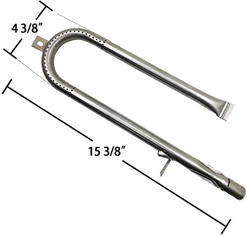 Hongso Gas Grill Replacement Parts Kit for Brinkman 810-3660-S, Brinkmann 810-3661-F, Includes 1 Curved Burner, 4 and 1 Heat Plates Shield, 3 Crossover Channel Tubes - Grill Parts America