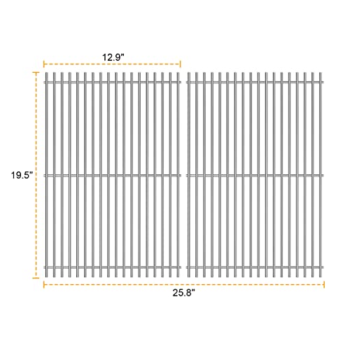 SafBbcue 7528 Grill Grates Replacment for Weber Genesis 300 Series Grill Parts Weber Genesis E-310 E-320 E-330 S-310 S-320 S-330 Grills, Weber 7528 Genesis Stainless Steel Grates 19.5" - Grill Parts America