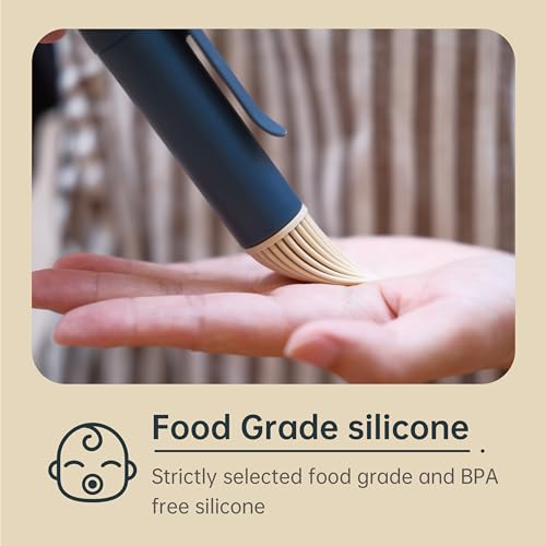 Cosamtec Silicone Grill Basting Brush Pastry Brush for Baking and Cooking Food Grade & BPA Free BBQ Grill Oil Brush with Nylon Handle 9" - Grill Parts America