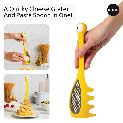 NEW!! Multi Monster 2-in-1 Cheese Grater & Spaghetti Spoon by OTOTO - Grater & Ladles for Serving - Grater, Small Cheese Grater, Funny Kitchen Gadgets, Cooking Gifts, Kitchen Grater, Kitchen Tool - Grill Parts America