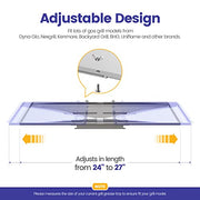 Geesta Grill Grease Tray Set, Stainless Steel Grill Replacement Parts, 24" - 27" Adjustable Grill Drip Pans Fit for Gas Grill from Dyna Glo, Nexgrill, Backyard Grill, Expert, BHG, Kenmore and More - Grill Parts America