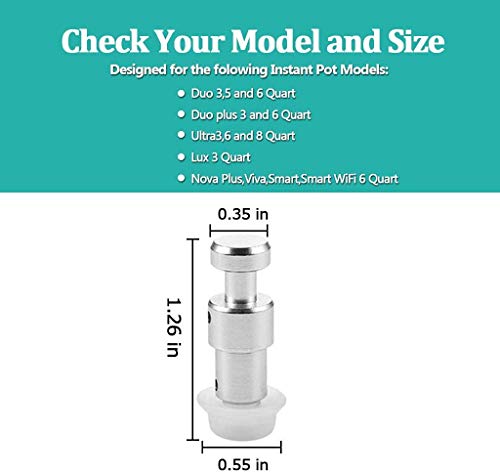 Steam Release Handle,Original Float Valve Replacement Parts with 3 Silicone Caps for Instant Pot Duo 3, 5, 6 and 8 Quart,Duo Plus 3, 6 QT by ZYLONE - Kitchen Parts America