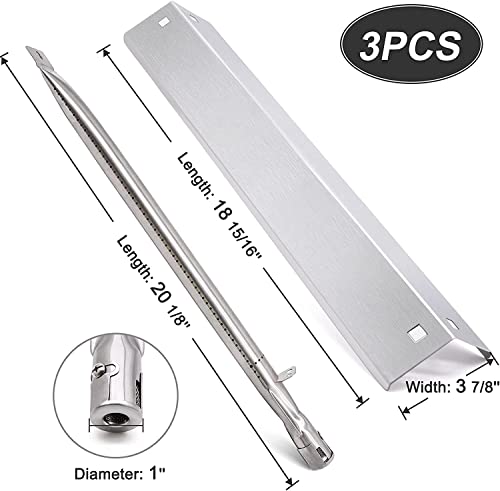 Criditpid Grill Replacement Parts for Chargriller 5050, 5650, 3001, 3030, 5072, 3008, 4000, 5252, 5050 Grill Models, Stainless Steel Heat Plates, Burner Tubes, Hanger Brackets for Chargriller. - Grill Parts America