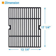 BBQration 17 1/4" Grate Replacement for Nexgrill 720-0830H 720-0783E 720-0670 720-0888 720-0888N Cooking Grid for Charbroil 463241113 463449914 BHG 720-0783W (Matte Cast Iron) - Grill Parts America