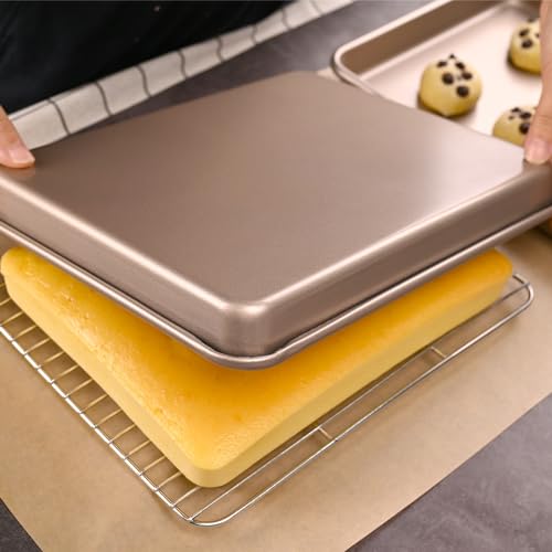 WMKGG 11 x 9 Inch Air Fryer Toaster Oven Tray, Set of 2 Nonstick Heavy Carbon Steel Toaster Baking Pan for Cuisinart, Ninja Foodi, Breville, Gowise, Black Decker - Grill Parts America