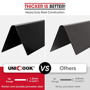 Unicook 15.3 Inch Porcelain Steel Flavorizer Bars, Grill Heat Plate Replacement Parts for Weber Spirit 200 Series, Spirit E/S 210 and 220 Gas Grills with Front Control Knobs, Heat Shield Tent, 3 Pack - Grill Parts America