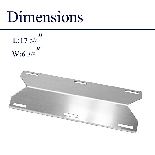 Folocy BBQ Gas Grill Replacement Parts, Stainless Steel Heat Plate Shield Heat Tent Burner Cover Kit for Jenn-Air 720-0062, Members Mark 720-0586A, Nexgrill 720-0063, Costco Kirland, 17 3/4" X 6 3/8" - Grill Parts America