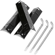 Hisencn Grill Replacement Parts for Expert Grill 3 Burner Walmart XG10-101-002-02, Stainless Steel Grill Burner and Porcelian Heat Plates for Expert Grill Parts - Grill Parts America