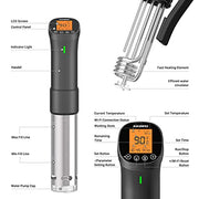 Sous Vide Cooker| Inkbird Wifi Sous Vide Mchine Precision Cooker, 1000W Immersion Circulator with Recipes,Timer | Ultra-Quiet : ISV-200W - Kitchen Parts America