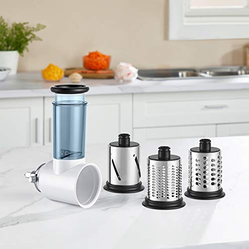 Slicer Shredder Attachment for Kitchenaid Stand Mixer,Cheese Grater Attachment for KitchenAid Stand Mixer, Food Processor with 3 Blades by Hozodo - Kitchen Parts America