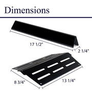 Boloda 17.5" Porcelain Steel Flavorizer Bars Replacement for Weber Genesis Grill Parts 300 Genesis E/EP-310 E330 EP-330 Genesis S-310 (with Front Control Knobs),7620 7621 Heating Plate Parts For Weber - Grill Parts America