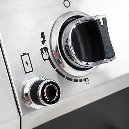 MCAMPAS Universal Spark Electric Gas Grill Igniter with Chrome Coated Silver Push Button Cover Replacements for Gas Grill Models by Brinkmann, Char Broil, Nexgrill,etc 6 Outlets,AA Battery - Grill Parts America